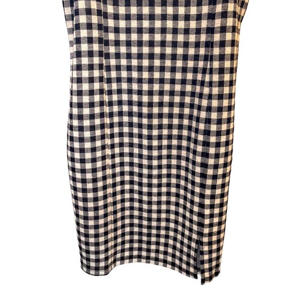 The General Good Gingham Bodycon Fitted Blue Sleeveless Dress - Picture 4 of 8